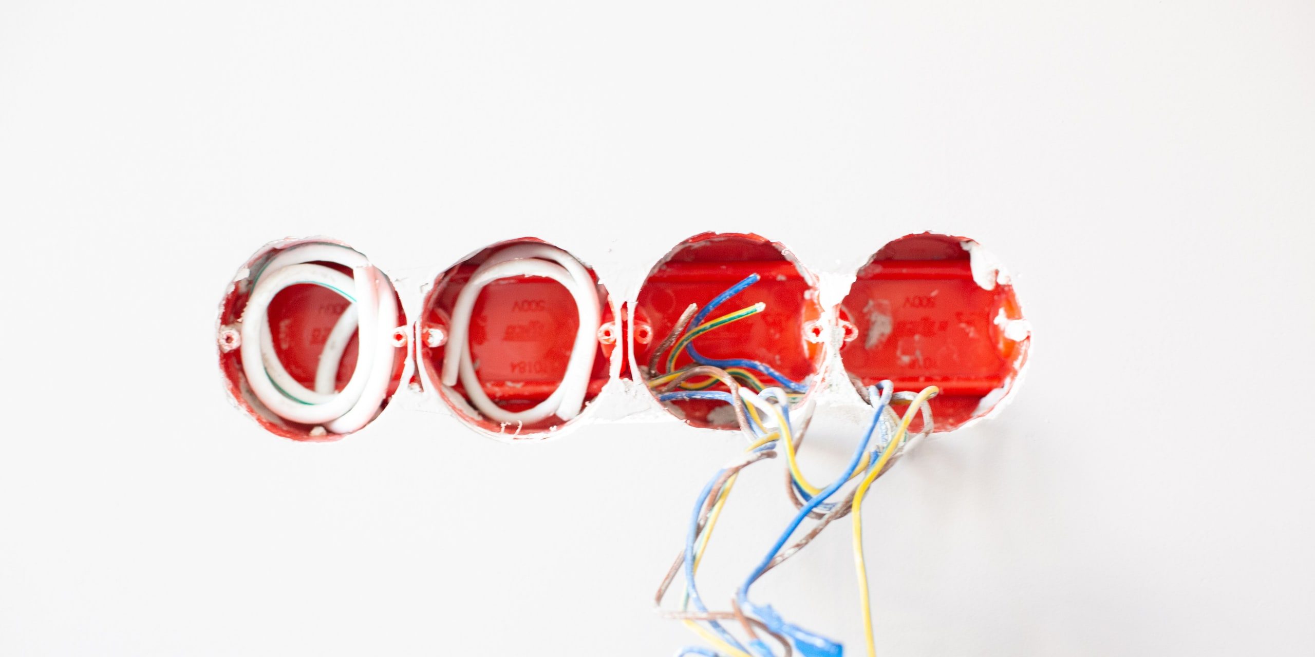 Electrical conduit run across a ceiling