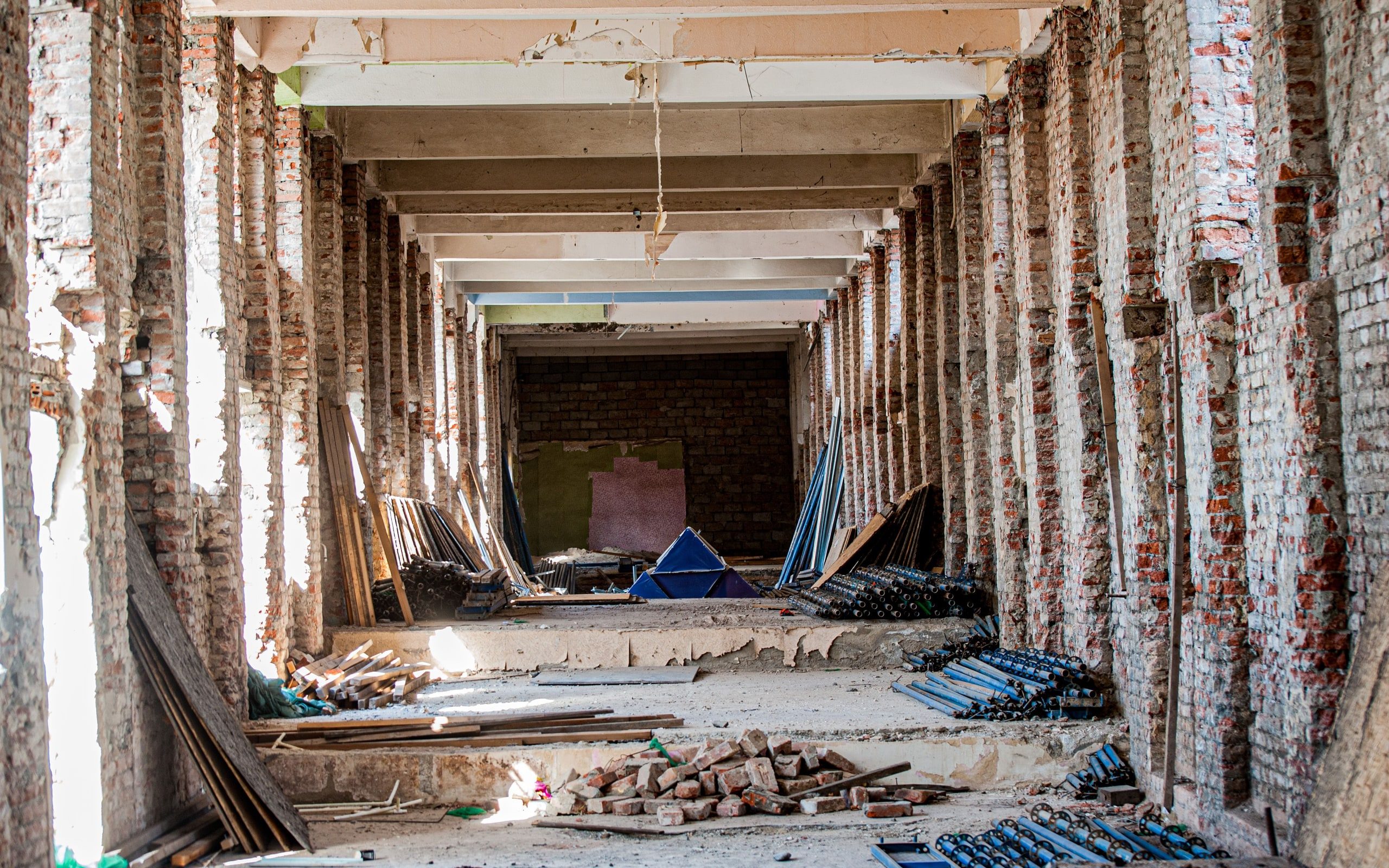 A commercial space during fit-out