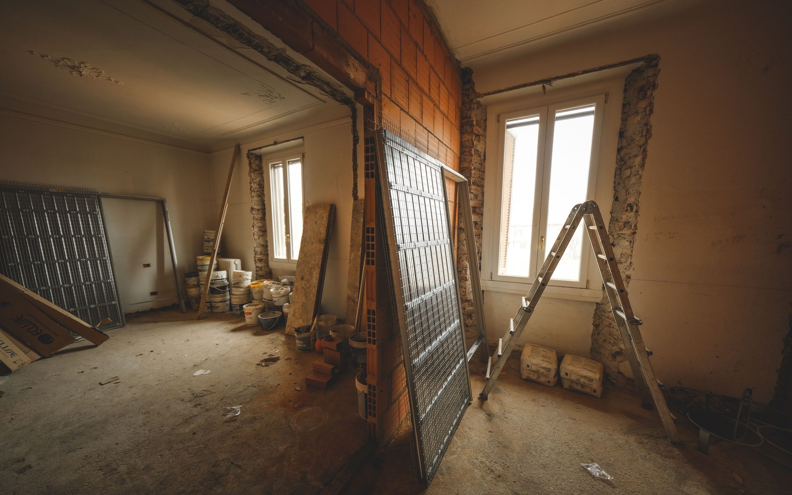 A room part-way through renovation